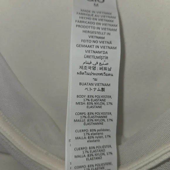 Alo Yoga Women Activewear Airlift Warm Mesh Seamless Long Sleeve Crop Top Tee M - Picture 4 of 4